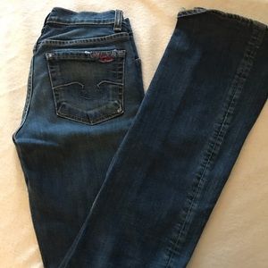 Size 28 Blue Cult straight legged jeans